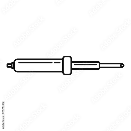Soldering hot icon. Outline soldering hot vector icon for web design isolated on white background