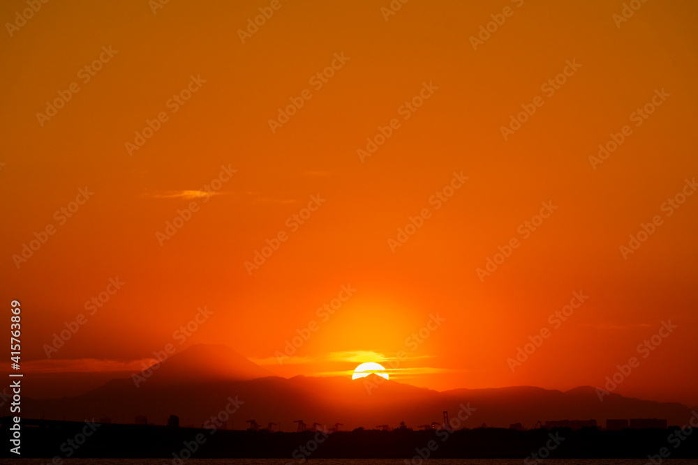 Sunrise from Maihama  Feb. 22, 2021