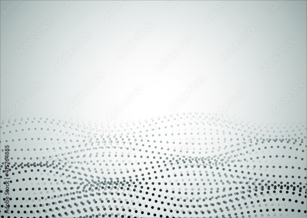 vector design illustration, abstract background, wavy black and white mesh on gray background