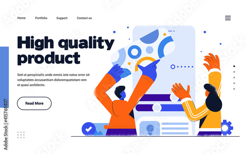 Modern Flat design Illustration of High Quality Product