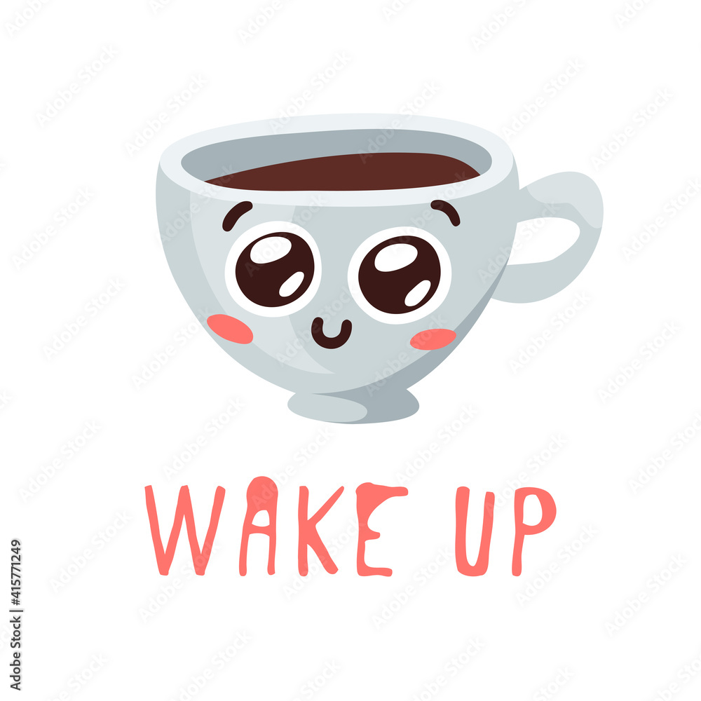 Positive Quote about Coffee and Cartoon Emoji Cup. Hand drawn Vector Pattern Brochures and Lettering Text. Actual Artistic Design Flyers or Poster for Cafe Positive Quote about Coffee and Cartoon Emoji Cup. Hand drawn Vector Pattern Brochures and Lettering Text. Actual Artistic Design Flyers or Poster for Cafe