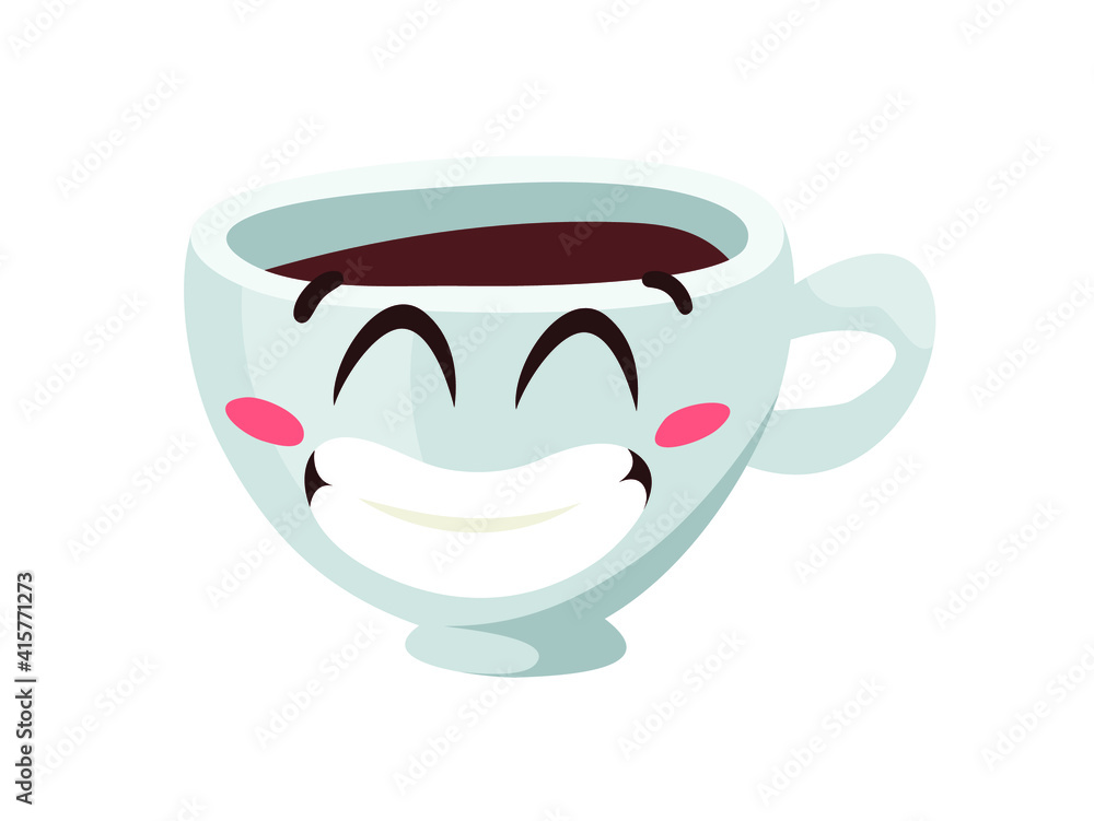 Cartoon Character Coffee Cup. Hand drawn Vector Pattern Emoticon. Actual Artistic Design Emoji for Cafe Cartoon Character Coffee Cup. Hand drawn Vector Pattern Emoticon. Actual Artistic Design Emoji for Cafe