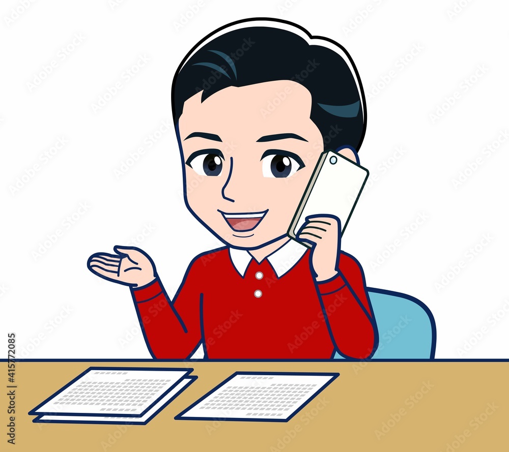 赤い長袖を着た若い男性 赤い長袖を着た若い男性
