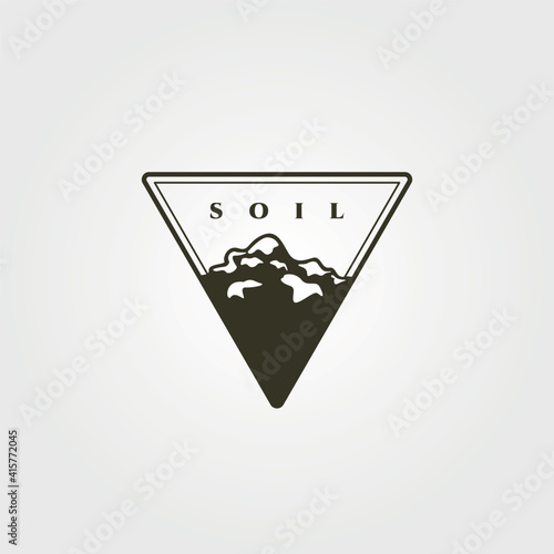 triangle soil icon logo symbol vector illustration design