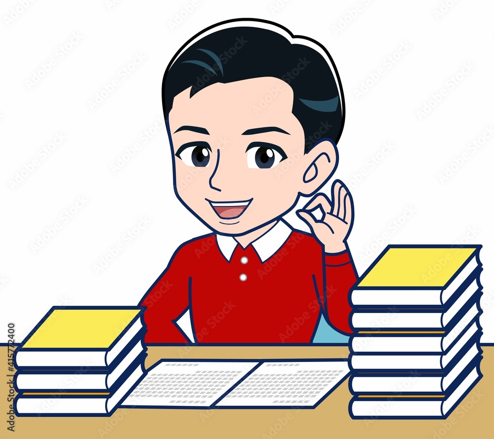赤い長袖を着た若い男性 赤い長袖を着た若い男性