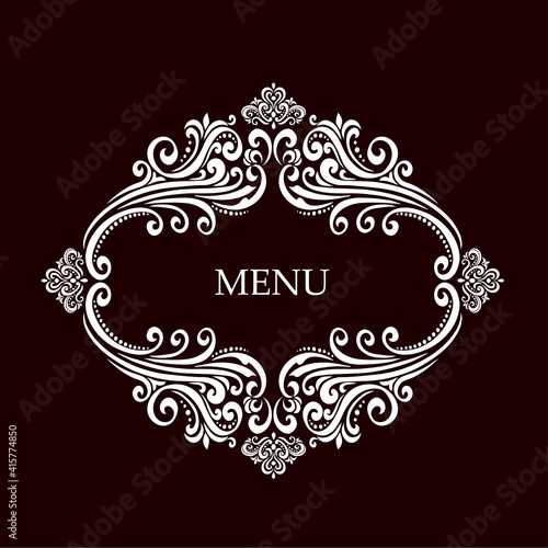 Oriental vector damask patterns for greeting cards and wedding invitations
