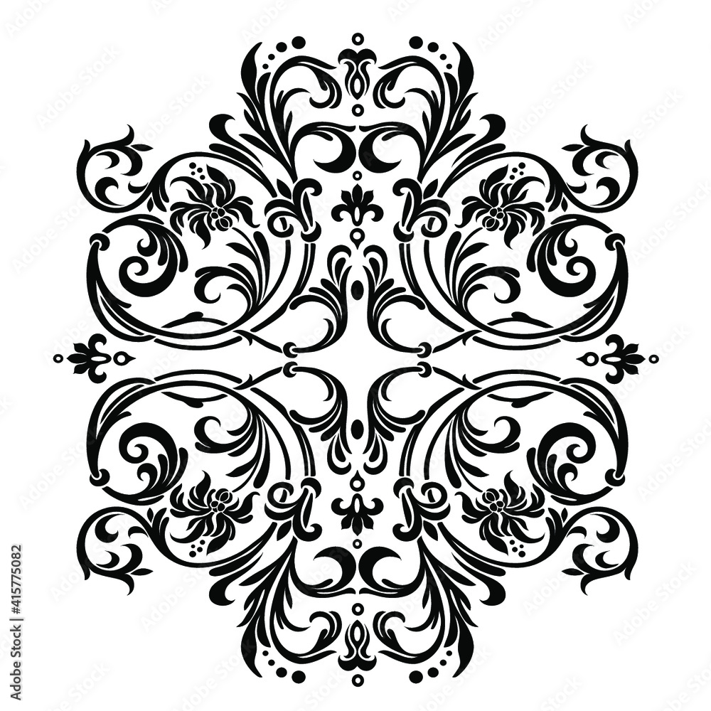 Oriental vector damask patterns for greeting cards and wedding invitations Oriental vector damask patterns for greeting cards and wedding invitations