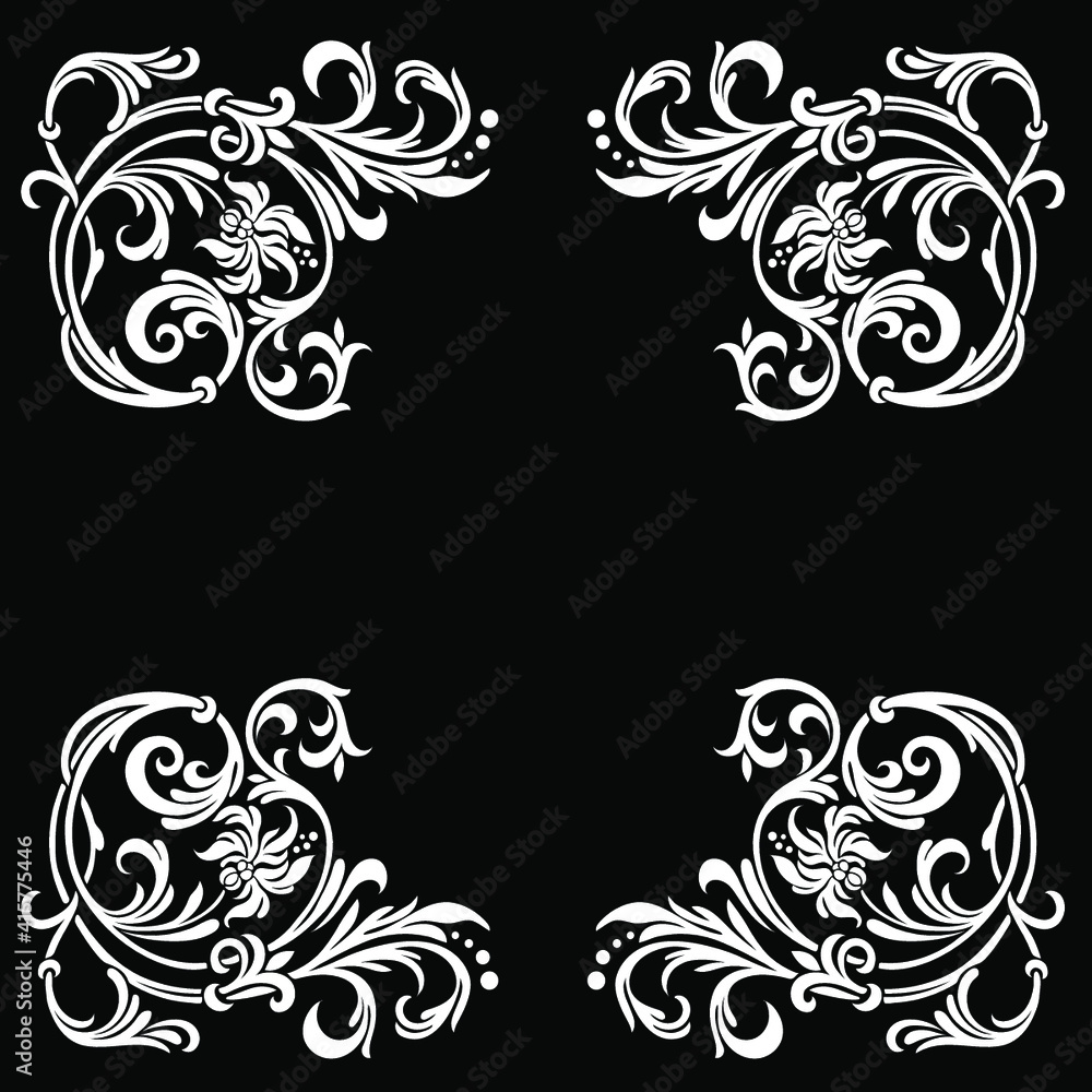 Fototapeta premium Oriental vector damask patterns for greeting cards and wedding invitations