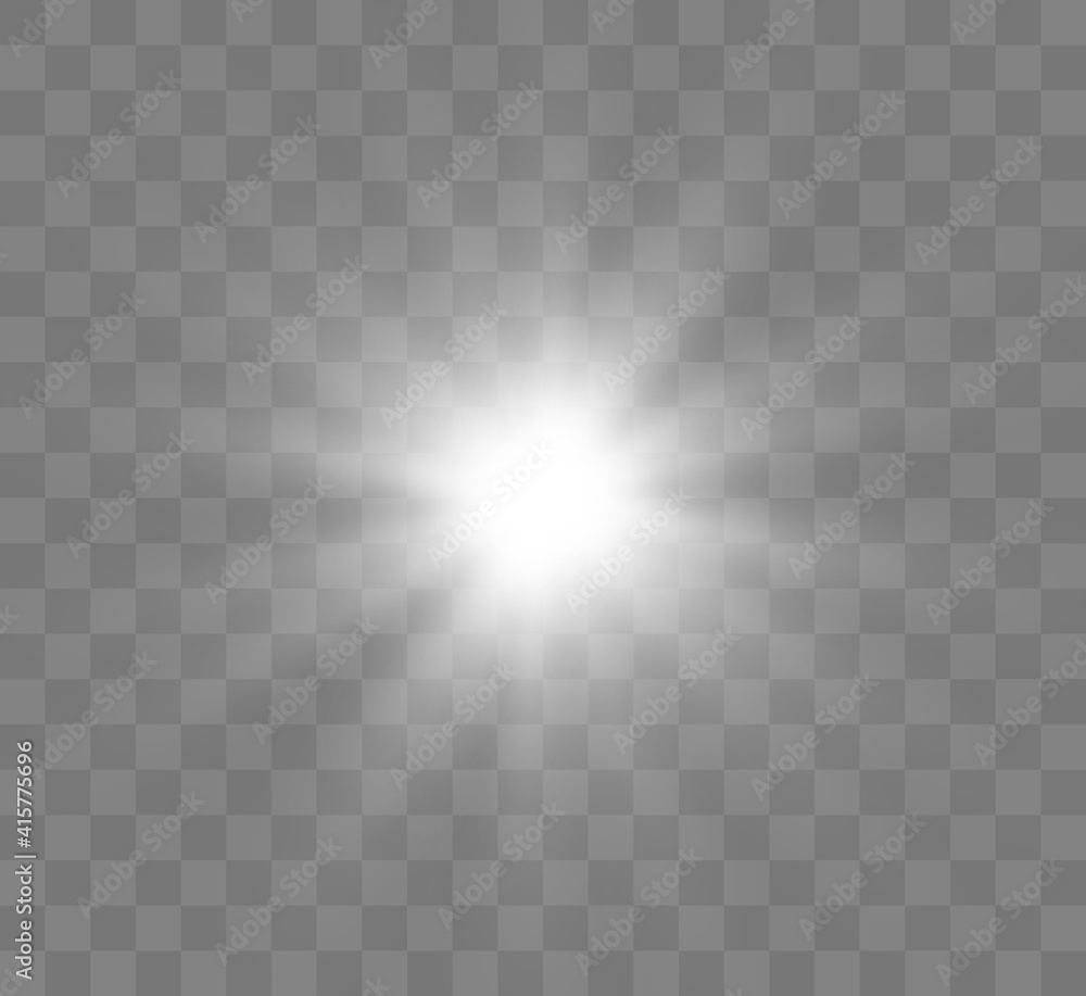 The bright sun shines with warm rays, vector illustration The bright sun shines with warm rays, vector illustration