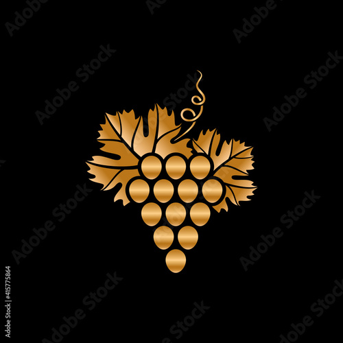 decorative golden grapes