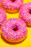 pink donuts  background