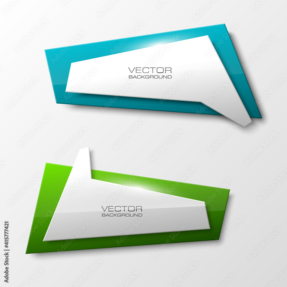 Vector abstract banner. The original form as two form, overlapping. The flat image. Advertising Design shape. Vector label tag. Vector abstract banner. The original form as two form, overlapping. The flat image. Advertising Design shape. Vector label tag.