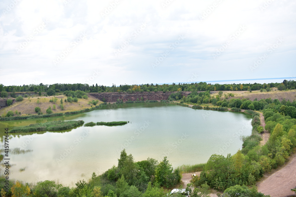 Overview of a small lake in Sweden Overview of a small lake in Sweden