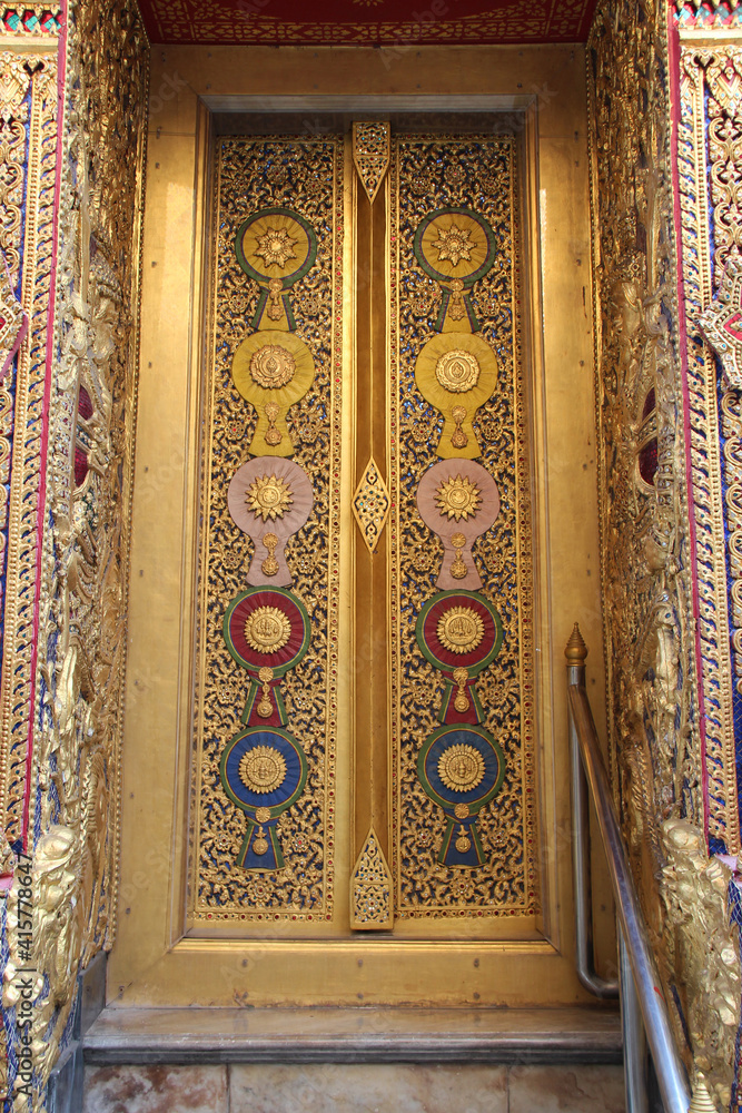 buddhist temple (Wat Ratchabophit) in bangkok (thailand) 