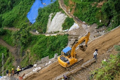 Foto インドの工事現場