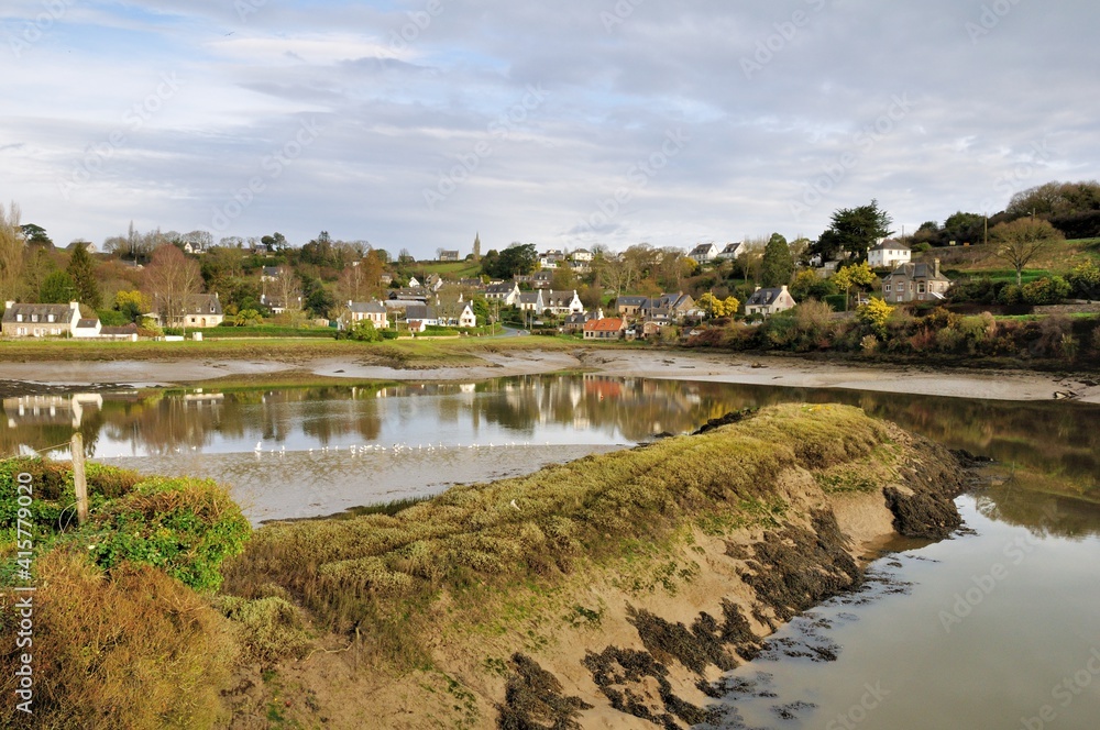 The Guindy river at Treguier in Brittany, France