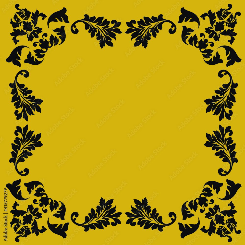 Oriental vector damask patterns for greeting cards and wedding invitations Oriental vector damask patterns for greeting cards and wedding invitations