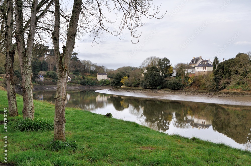 The Guindy river at Treguier in Brittany, France The Guindy river at Treguier in Brittany, France