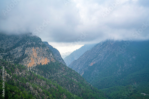 The scenic views from the skirts of Sivridag, at the massif of Beydaglari near Gedeller village in Antalya