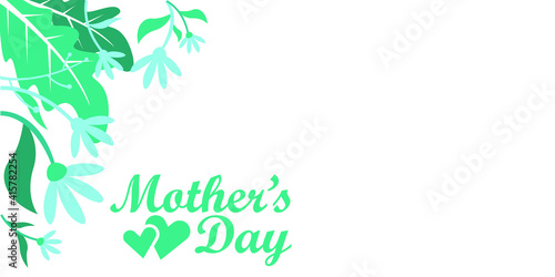 Happy Mother's Day greeting written with hand lettering. Typography design template for poster, banner, gift card, t-shirt print, label, badge. Vector illustration on a white background.