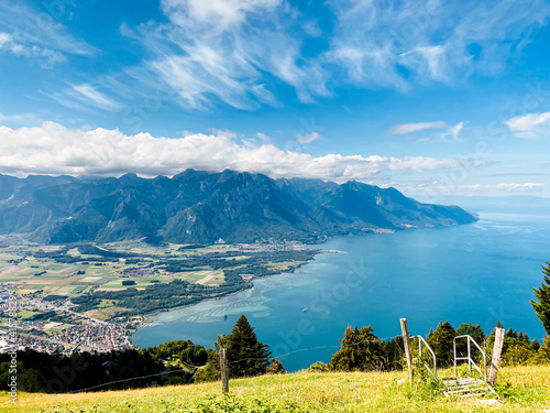 Swiss Alps and Lake Geneva