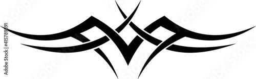 Vector symbol, ornament, tattoo. beautiful vector illustration. Drawings on the body, ancient symbols.	