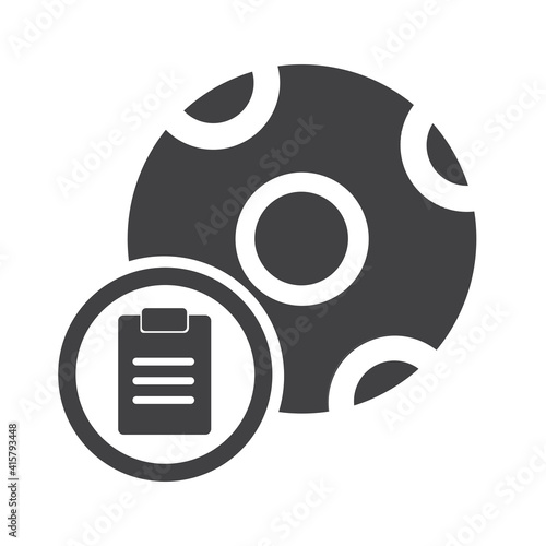 soccer ball task illlustration design. soccer ball task  icon isolated on white background. ready use vector.