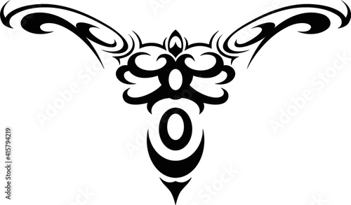 Vector symbol, ornament, tattoo. beautiful vector illustration. Drawings on the body, ancient symbols. 