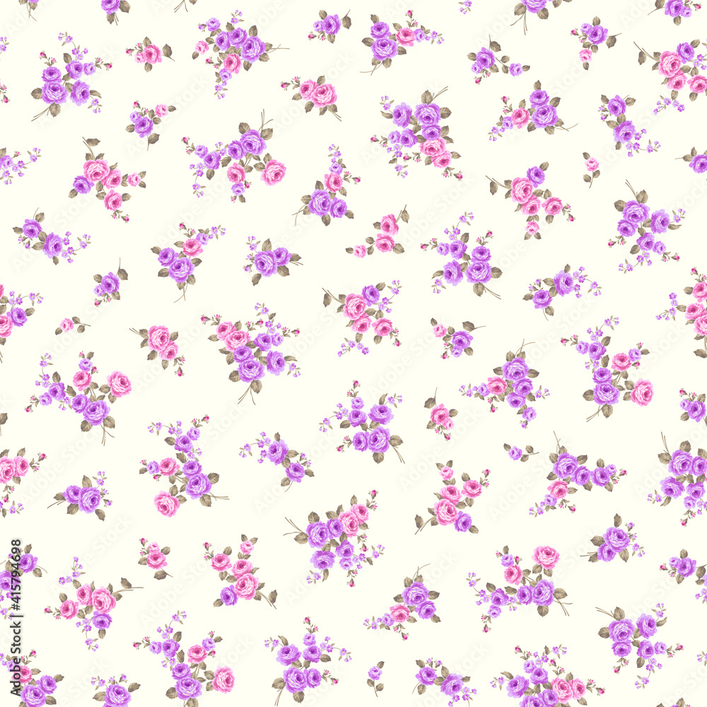 Seamless pattern with a beautiful bouquet of roses, Seamless pattern with a beautiful bouquet of roses,