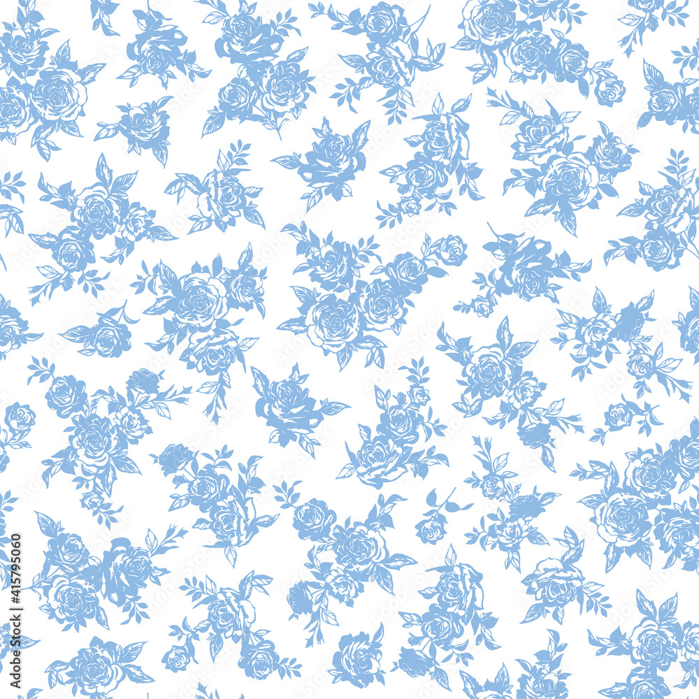 Seamless pattern with a beautiful bouquet of roses, Seamless pattern with a beautiful bouquet of roses,