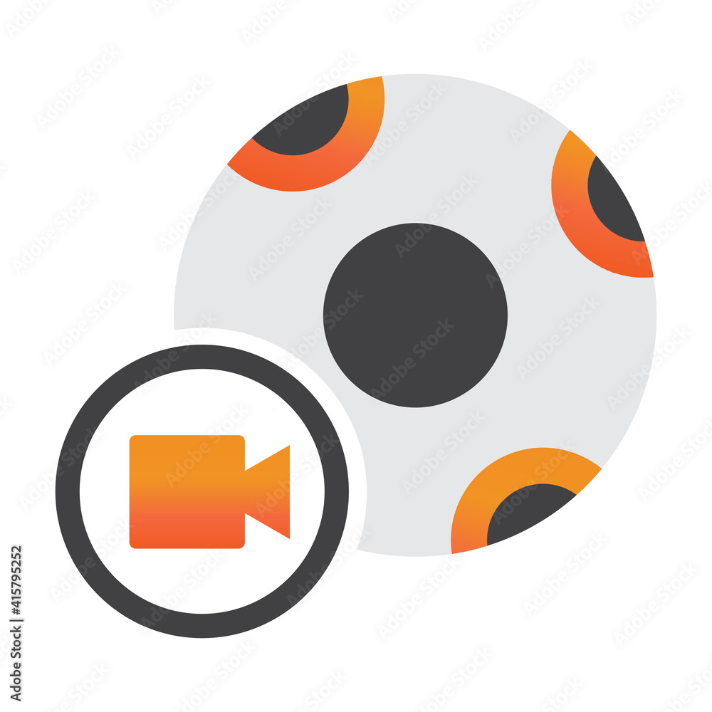 soccer ball video illlustration design. soccer ball video icon isolated on white background. ready use vector. soccer ball video illlustration design. soccer ball video icon isolated on white background. ready use vector.