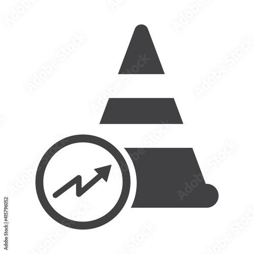 training cone progress report illlustration design. training cone progress report icon isolated on white background. ready use vector.