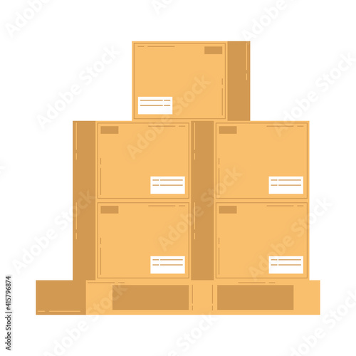 pile boxes carton delivery service