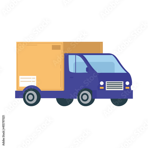 delivery service truck isolated icon