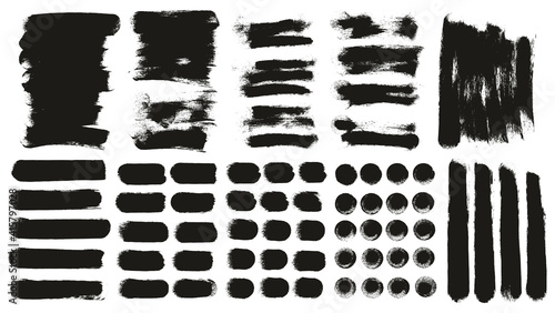 Round Sponge Thick Artist Brush Long Background & Straight Lines Mix High Detail Abstract Vector Background Ultra Mix Set 