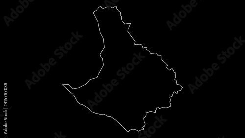 Santa Elena Ecuador province map outline animation photo