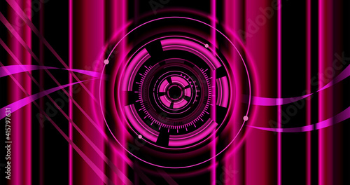 サイバー系模様の壁紙・ピンク