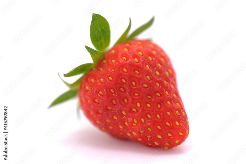 tropical strawberry fruit in detail on white background tropical strawberry fruit in detail on white background