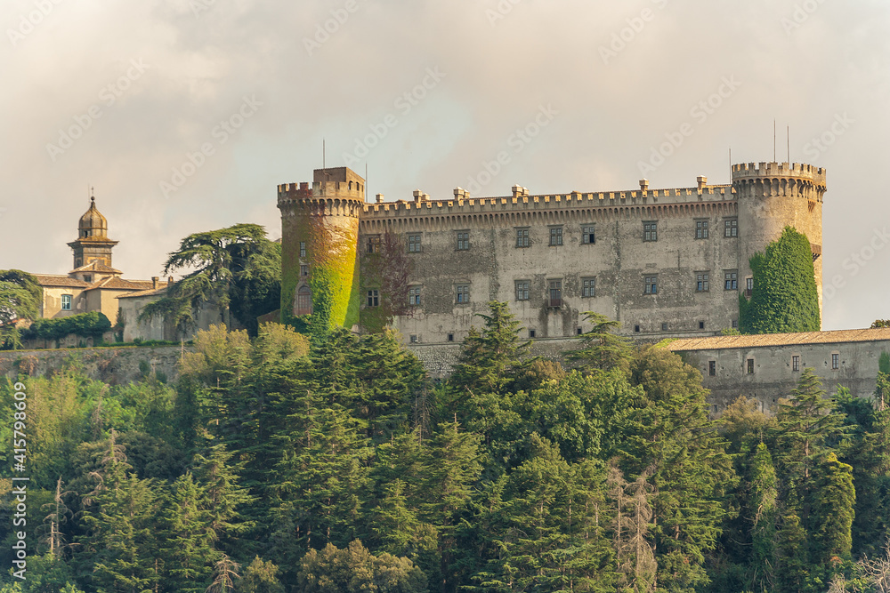The Orsini Odescalchi Castle on Bracciano Lake, built in the 15th century, Rome, Lazio, Italy