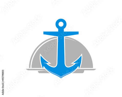Anchor with food service plat behind