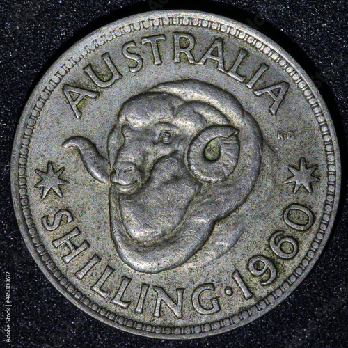 Old Australian currency coins