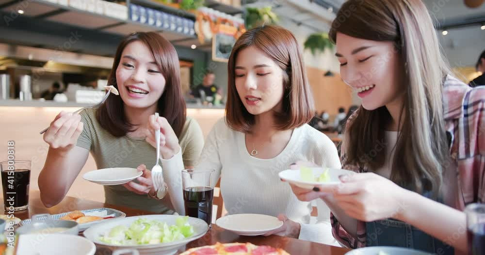friends dine together in restaurant friends dine together in restaurant