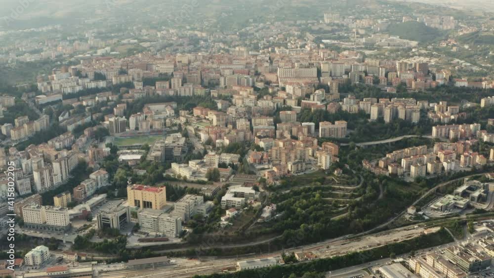 Aerial view of the city of Potenza, Italy. Aerial view of the city of Potenza, Italy.