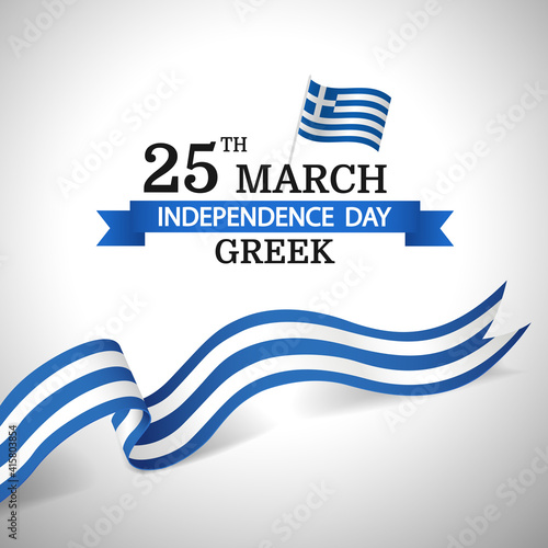 Vector Illustration of Greek Independence Day. 
