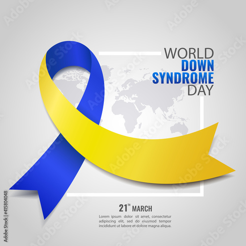 Vector Illustration of World Down Syndrome Day. 
