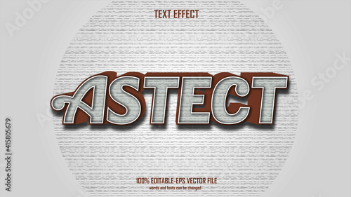 astect text effect design vector