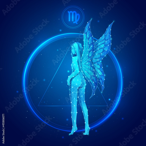 Virgo zodiac sign icons.