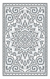 Carpet and bathmat Boho Style Tribal design pattern with distressed texture and effect
