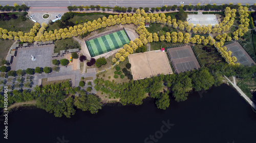 Aerial photos of sports ground, North China