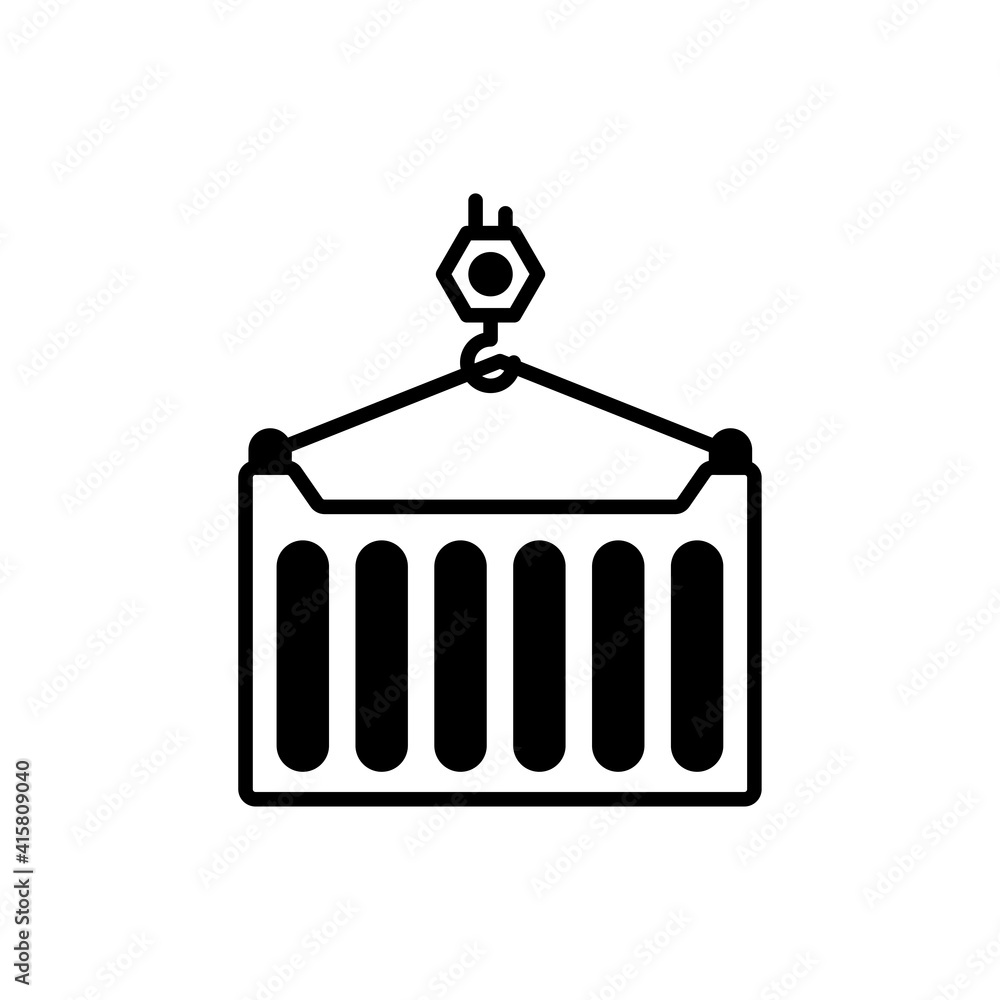 Container vector icon style illustration. EPS 10 file Container vector icon style illustration. EPS 10 file
